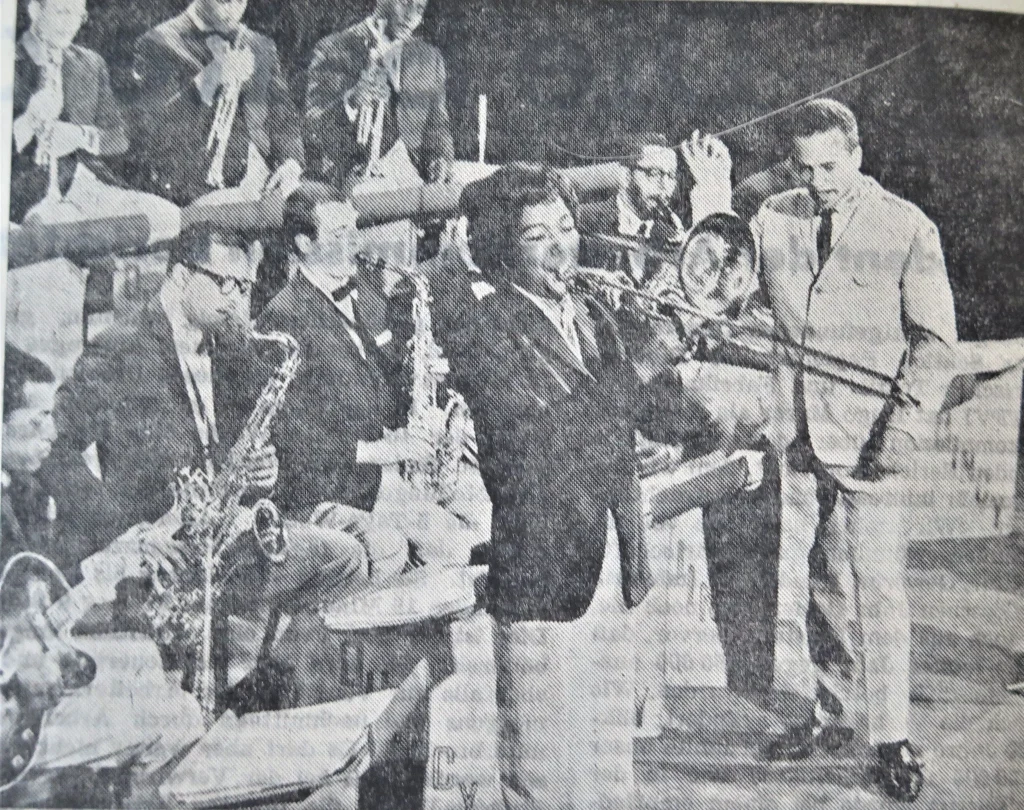 Schweizer Tournee der Quincy Jones Big Band. Bandleader Quincy Jones mit der Posaunensolistin Melba Liston.